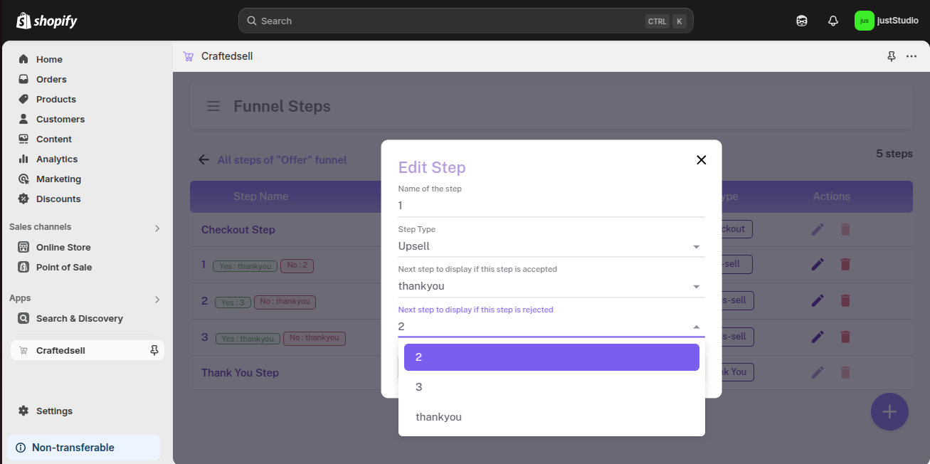 Select the next step to follow after the current step