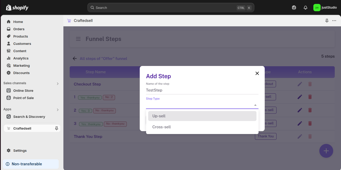 In Craftedsell Step Modal Select Step Type Image